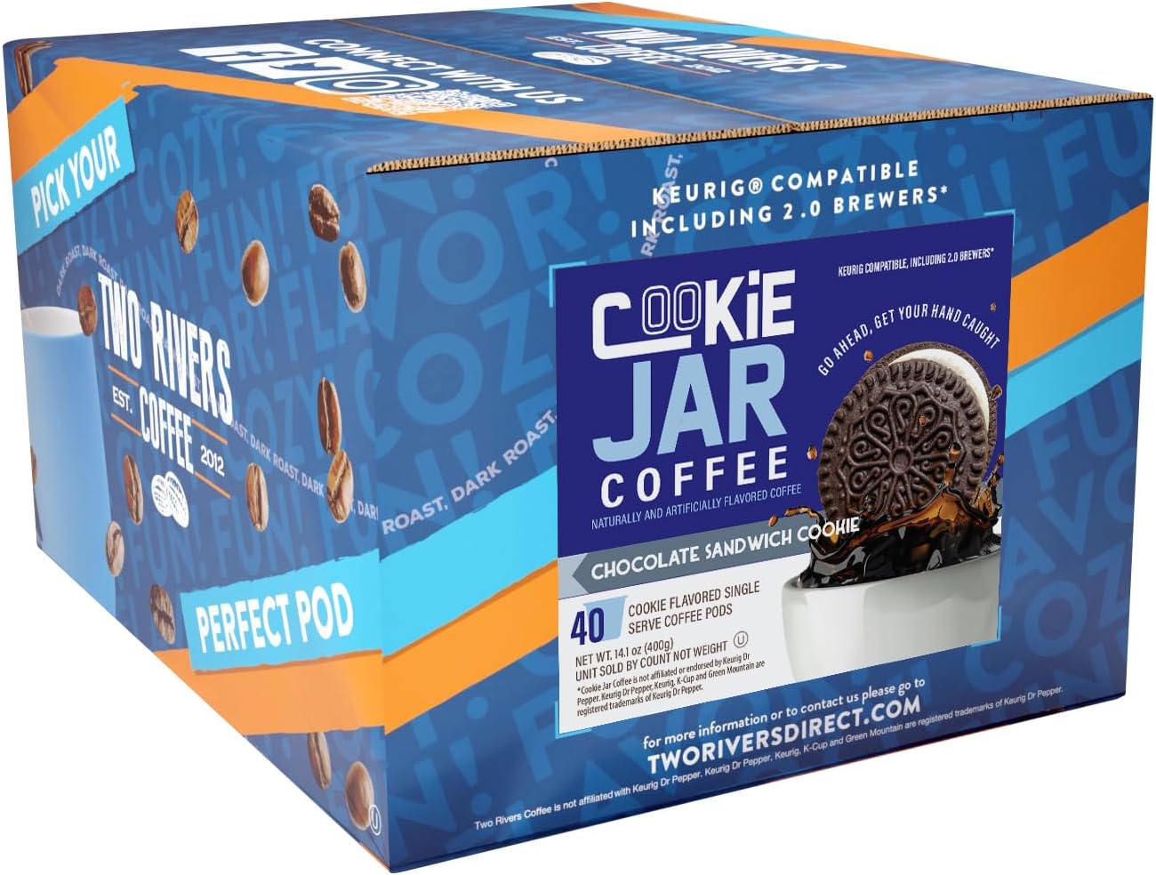 Cookie Jar Mint Chocolate Chip Flavored Coffee Pods for Keurig K Cup Brewers