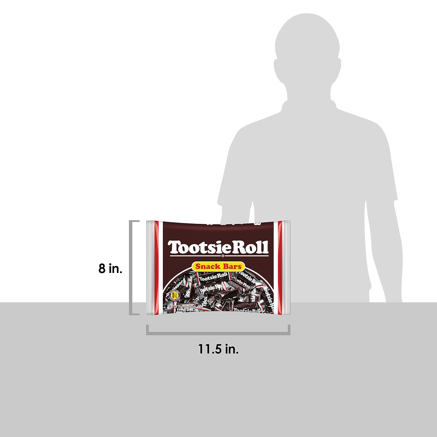 Tootsie Roll Snack Bars, Individually Foil Wrapped Candy - 14.5oz Bag