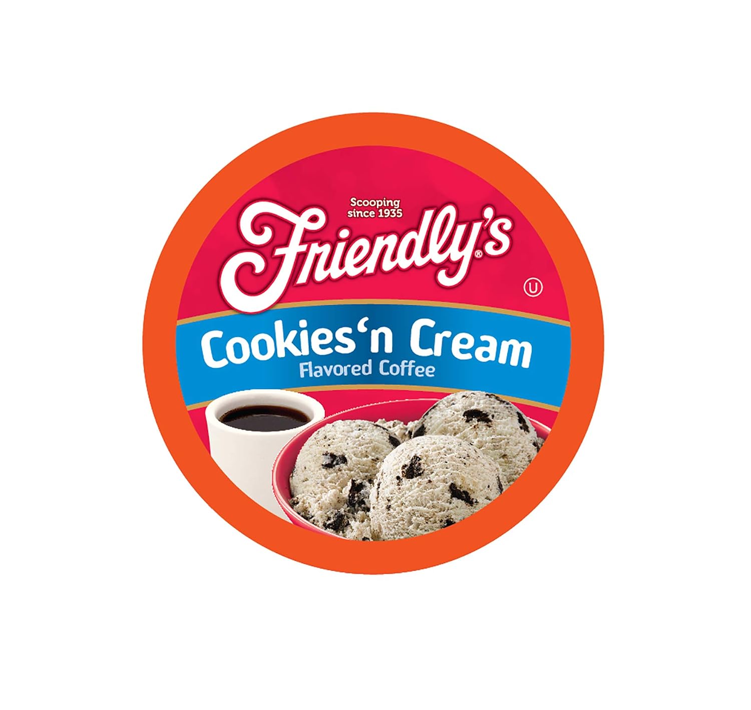 Friendly's Chocolate Mint Ice Cream Flavored Coffee Pods for Keurig K Cup Brewers, Mint Chocolate Chip, 40 Count (Pack of 1)