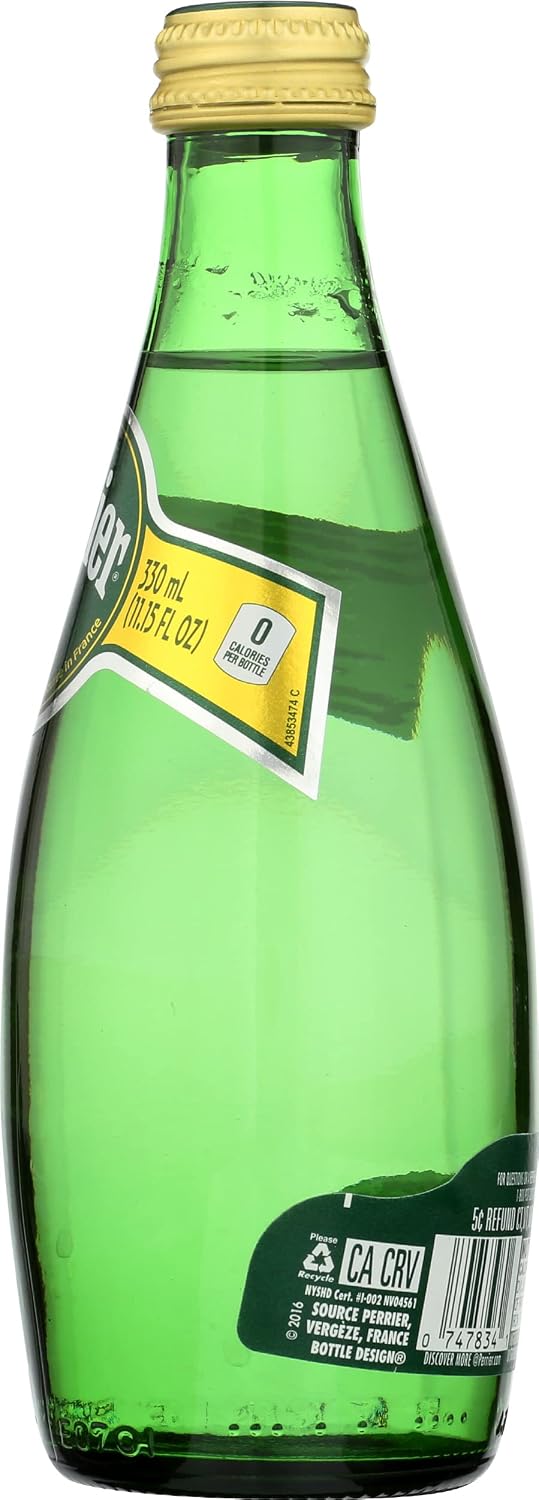 Perrier Sparkling Mineral Water 11 oz (24 Bottles)