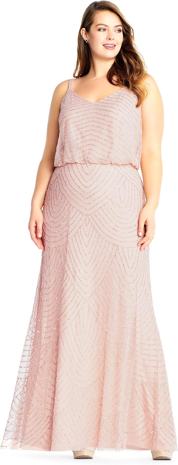 Adrianna Papell Women's Long Blouson Dress