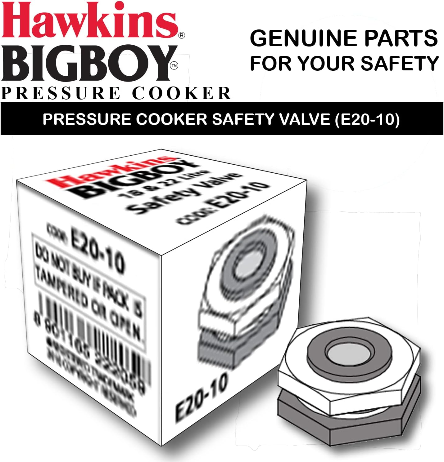 Safety Valve for Hawkins Bigboy Pressure Cooker