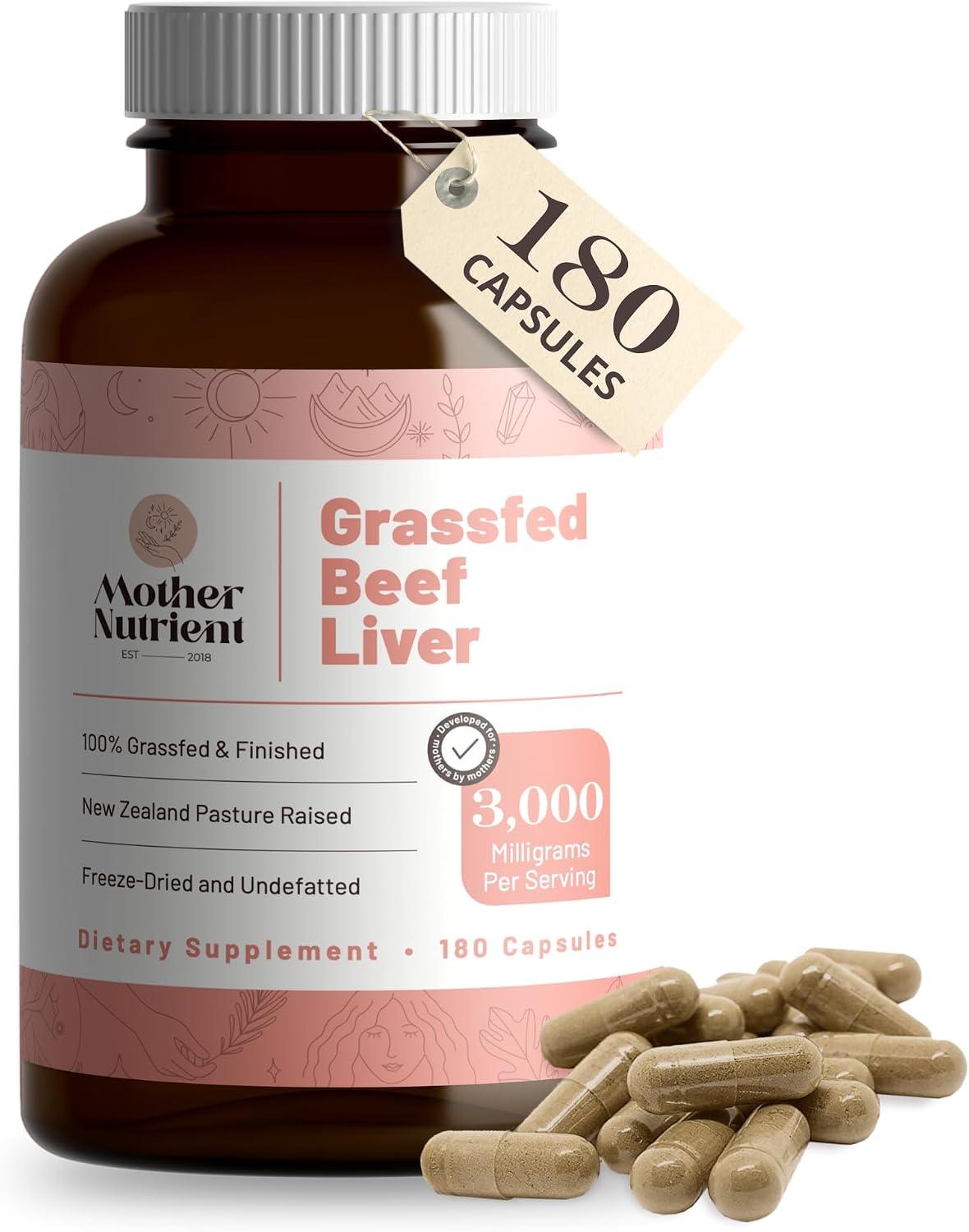 Grass Fed Beef Liver Capsules from Pasture-Raised New Zealand Beef Organs