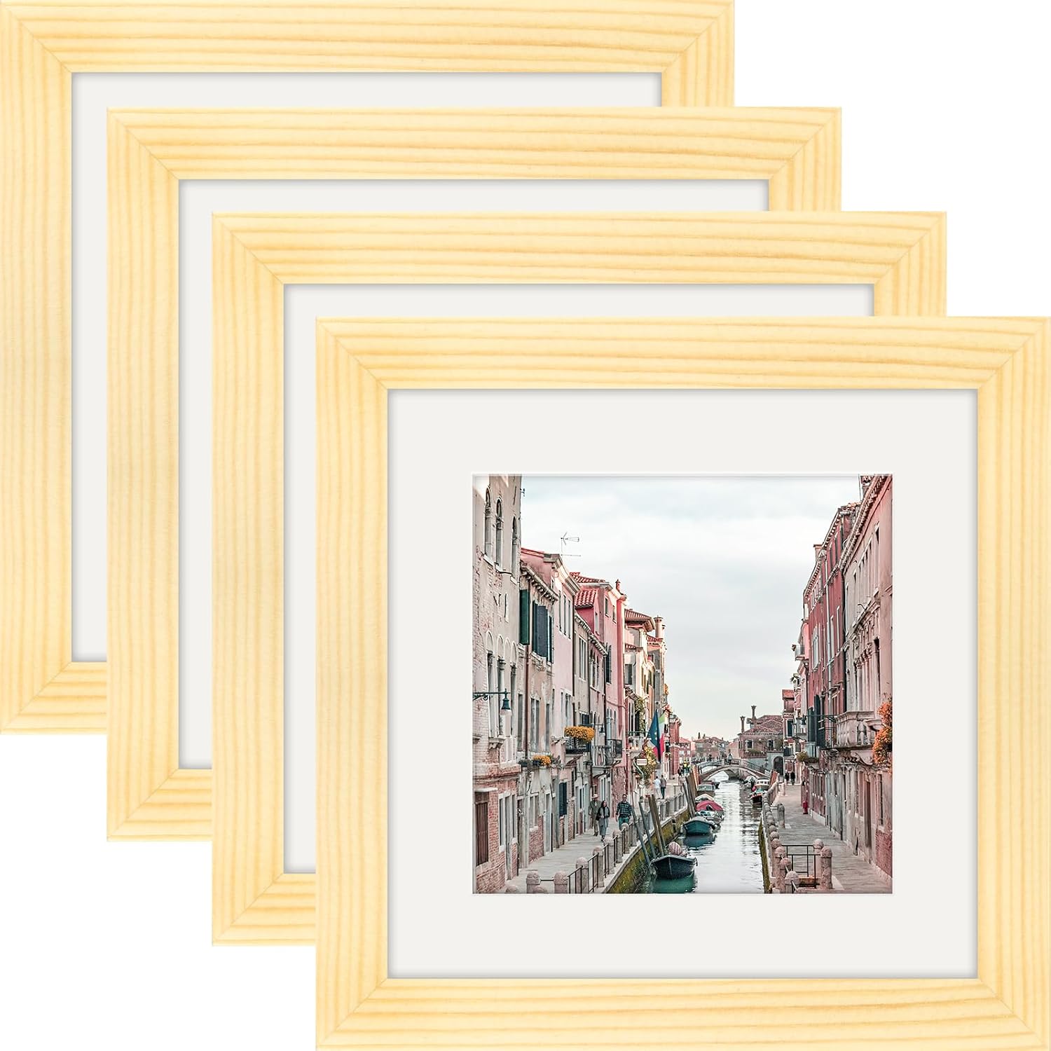 WUTL 8x8 Black Picture Frames Square