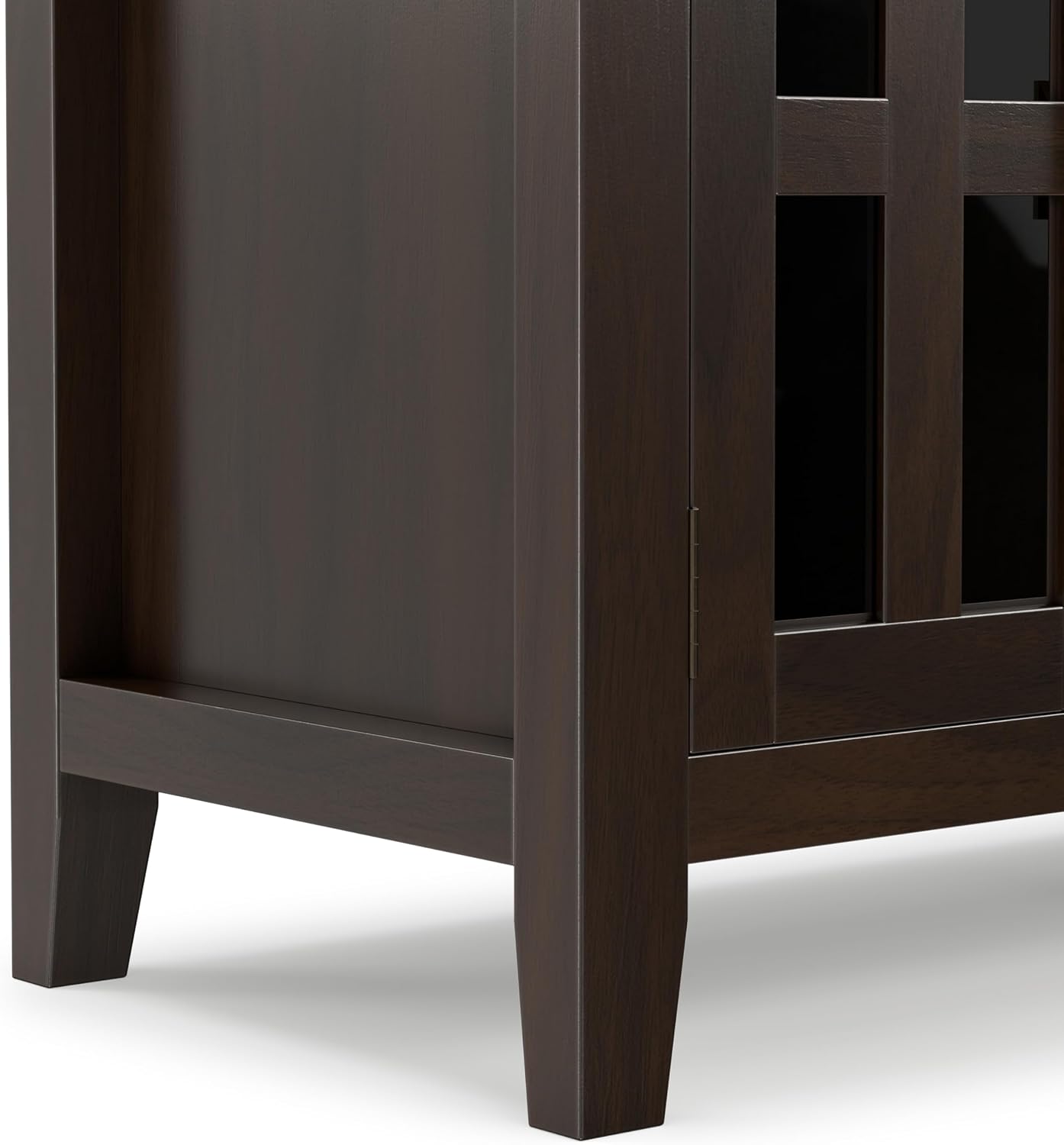 SIMPLIHOME Artisan 53" Wide Solid Wood TV Stand in Russet Brown