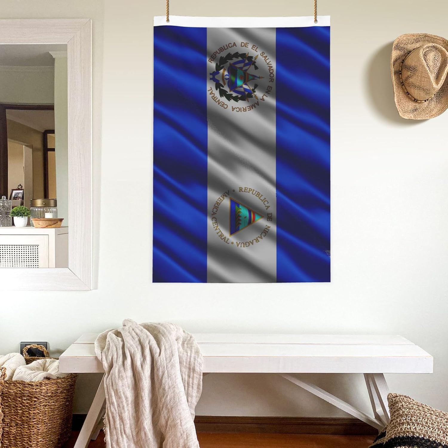 Nicaraguan Nicaragua And American Usa Flag 2x3 Ft Flags Double-Sided Printing Outdoor Indoor Decoration Country Flag 2x3 Foot Polyester Banner