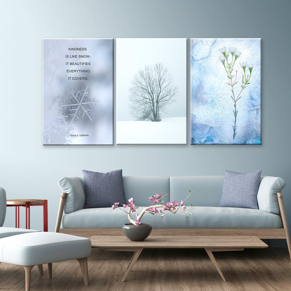 wall26 Canvas Prints Wall Art - Ocean Themed 3 Panel Wall Art with Wave,Anchor and Rudder - 16"x24" x 3 Panels