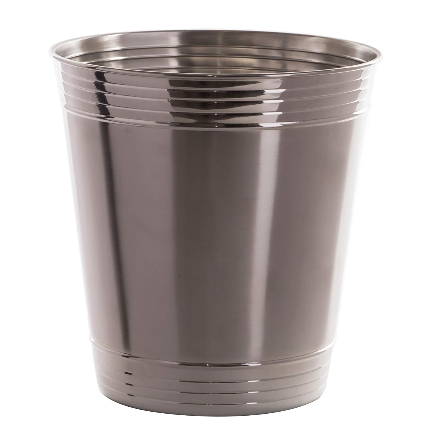 BINO Metal Waste Basket for Home, Office, Bathroom, Dorm, Kitchen and More | Trash Can Bin for Bedroom | Desk Trash Can | Home Essentials