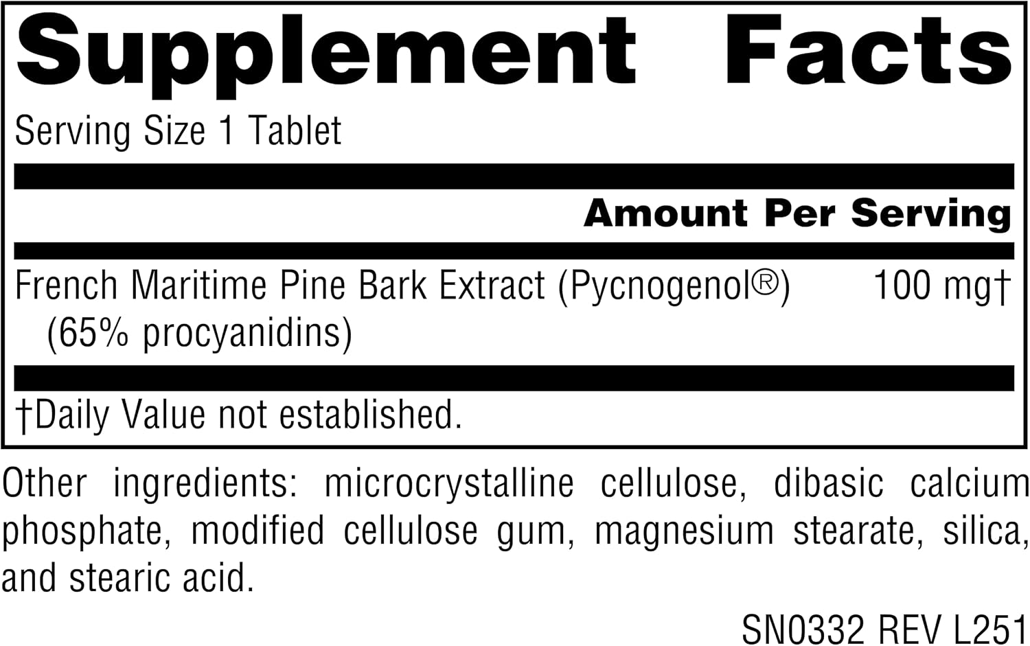 Source Naturals Pycnogenol 100 mg Proanthocyanidin Complex - 60 Tablets