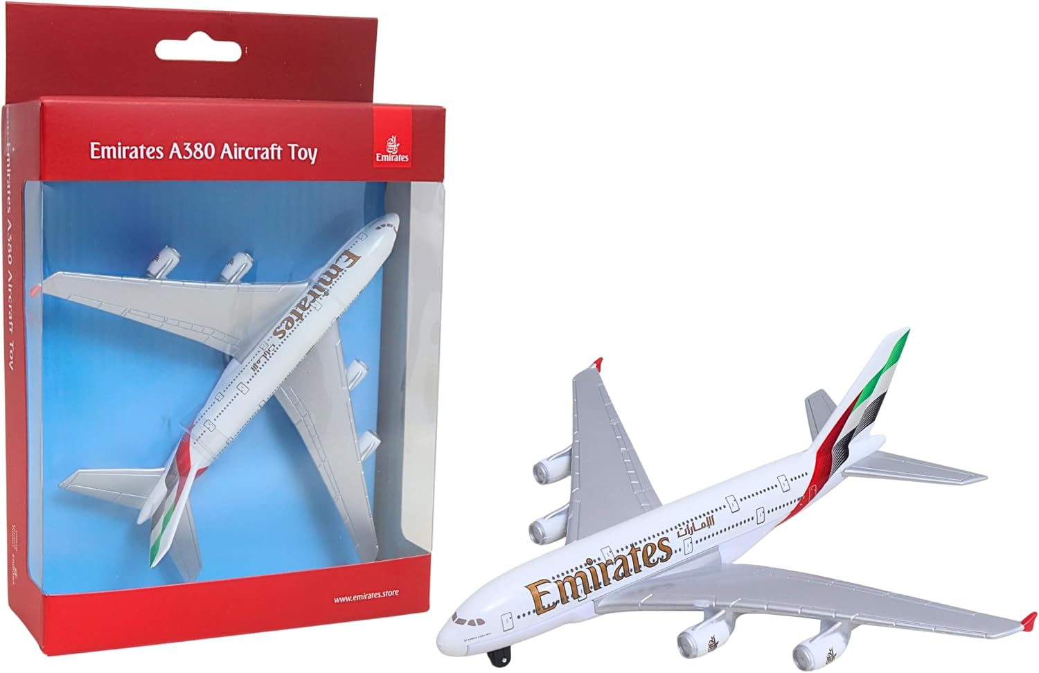 Daron Toy Airplane RT9904 – Emirates A380 – Die-Cast Metal Model Airplane Toy with Plastic Parts for Kids Ages 3+
