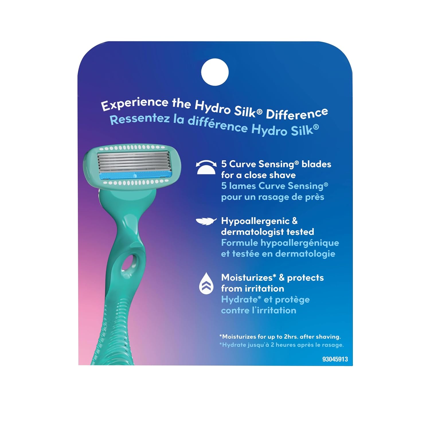 Schick Hydro Silk Ultra Sensitive Womens Razor Refills, 4ct | Razor Blades Refills, Womens Razors for Shaving, 5 Blade Razors for Women Sensitive Skin, Schick Hydro Silk Refill, 4ct