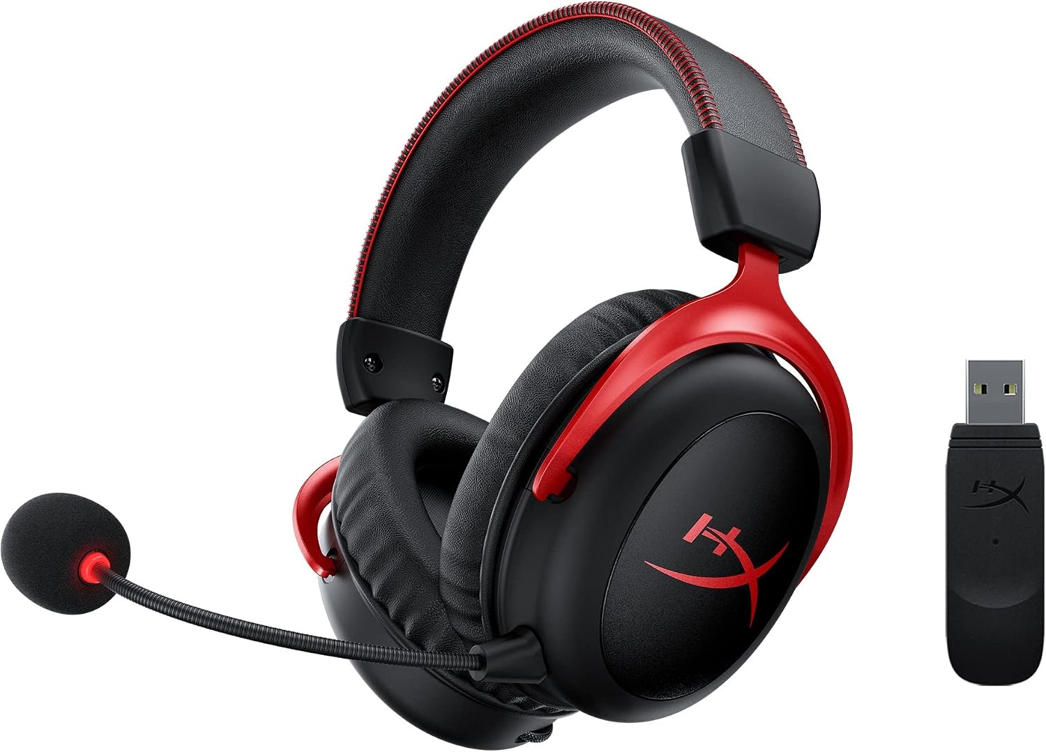 HyperX Cloud II Gaming Headset - 7.1 Surround Sound - Memory Foam Ear Pads - Durable Aluminum Frame - Multi Platform Headset - Works with PC, PS4, PS4 PRO, Xbox One, Xbox One S - Red (KHX-HSCP-RD) | 7.1 Surround Sound, Memory Foam Ear Pads, Durable Alumi…