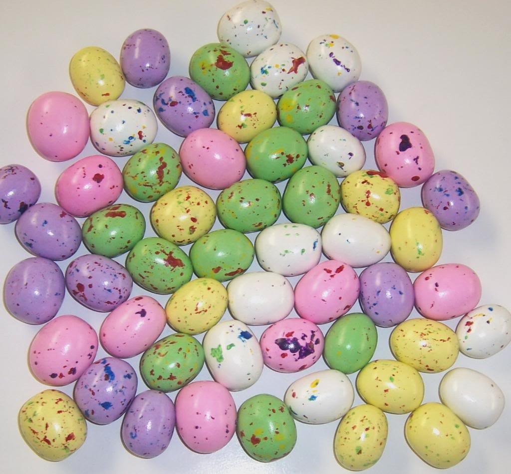 Scott's Cakes Speckled Chocolate Malted Eggs in a 1 Pound Clear Cello Bag