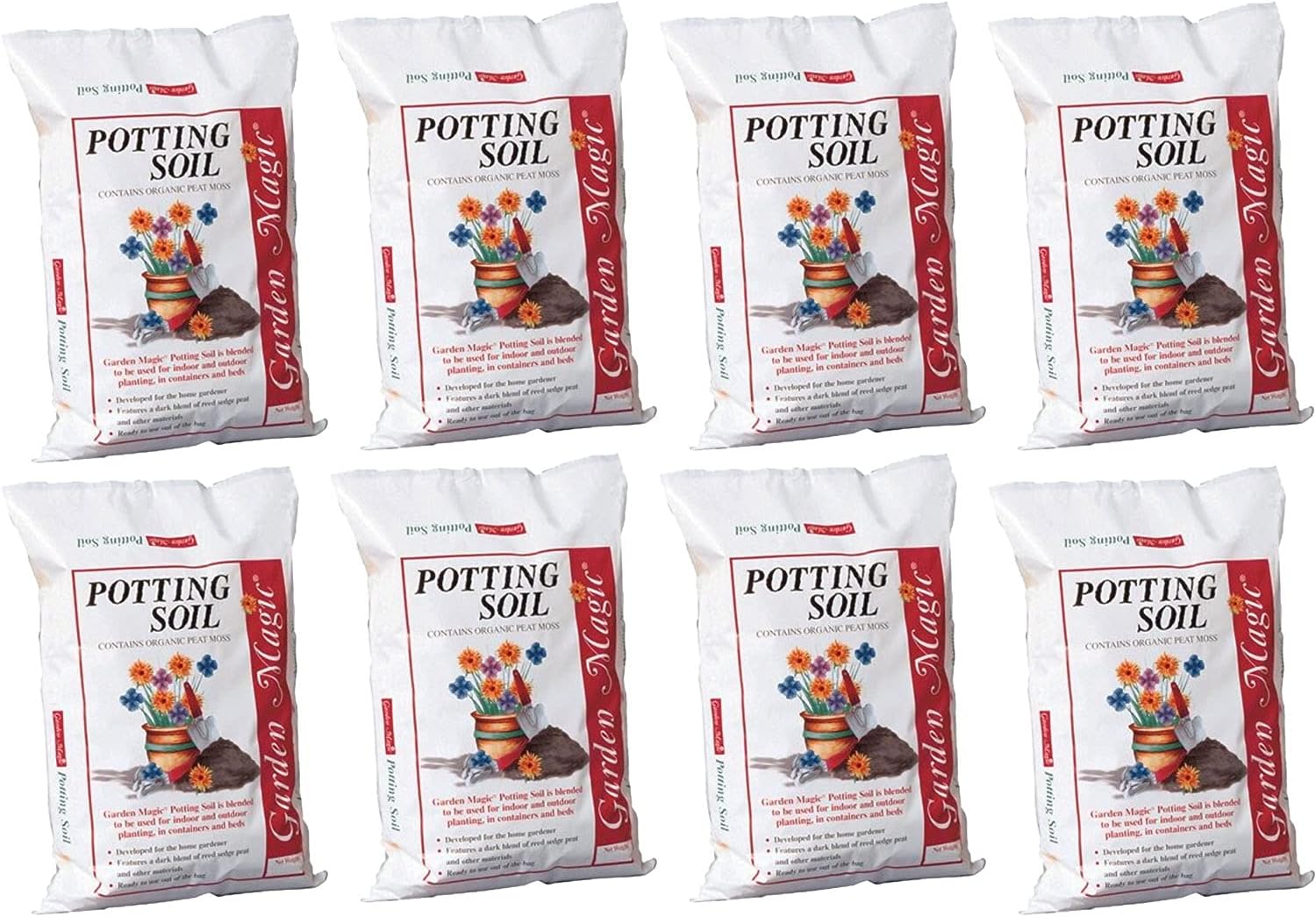 Michigan Peat Garden Magic General Purpose Potting Soil Mix, 40 lb | Moisture Retaining Mix for Indoor and Outdoor Planting, Potting, and Garden Use
