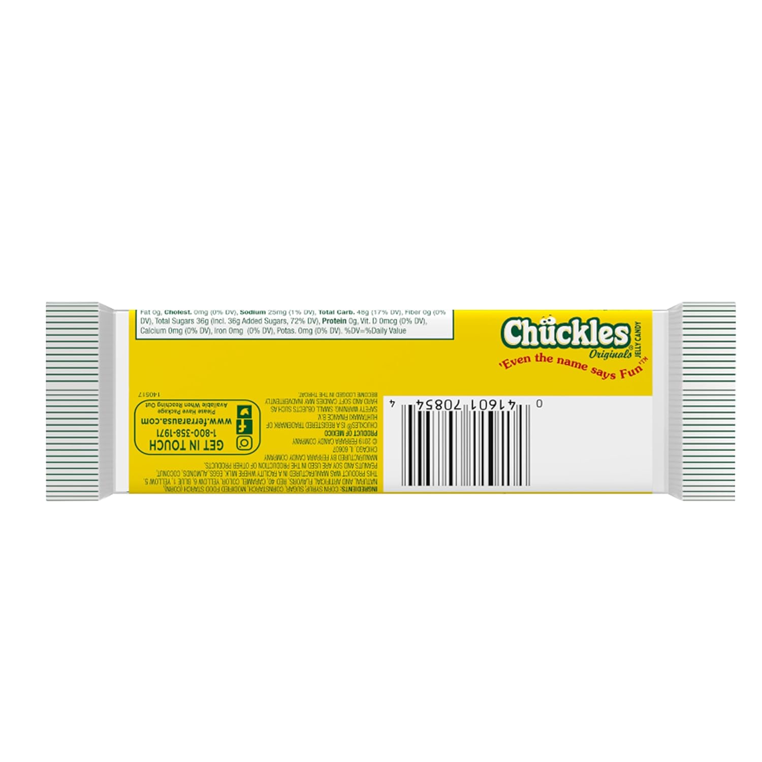 Wonka Chuckles Original, Jelly Sugar-Coated Candies, Fruit Flavored Candy, 2 Ounce Bars (Pack of 24) | Cherry, lemon, lime, orange, licorice jelly