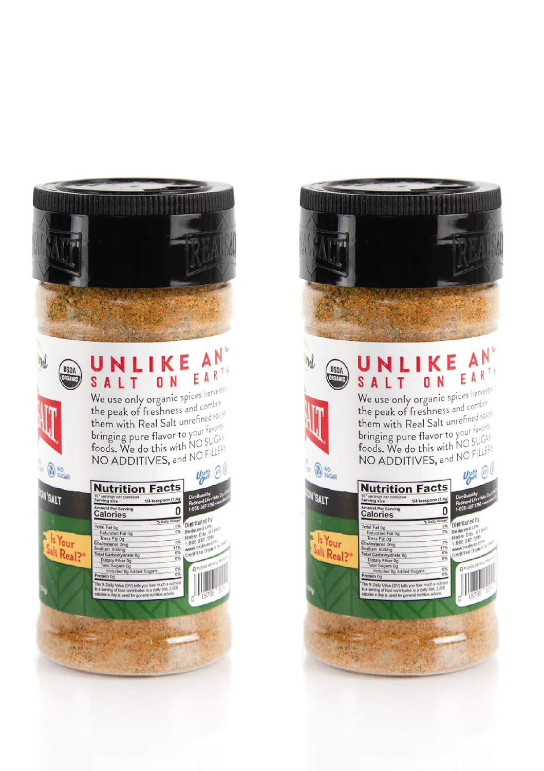 Redmond - Real Salt Seasoning, Natural Unrefined Gluten Free 8.25 Ounce