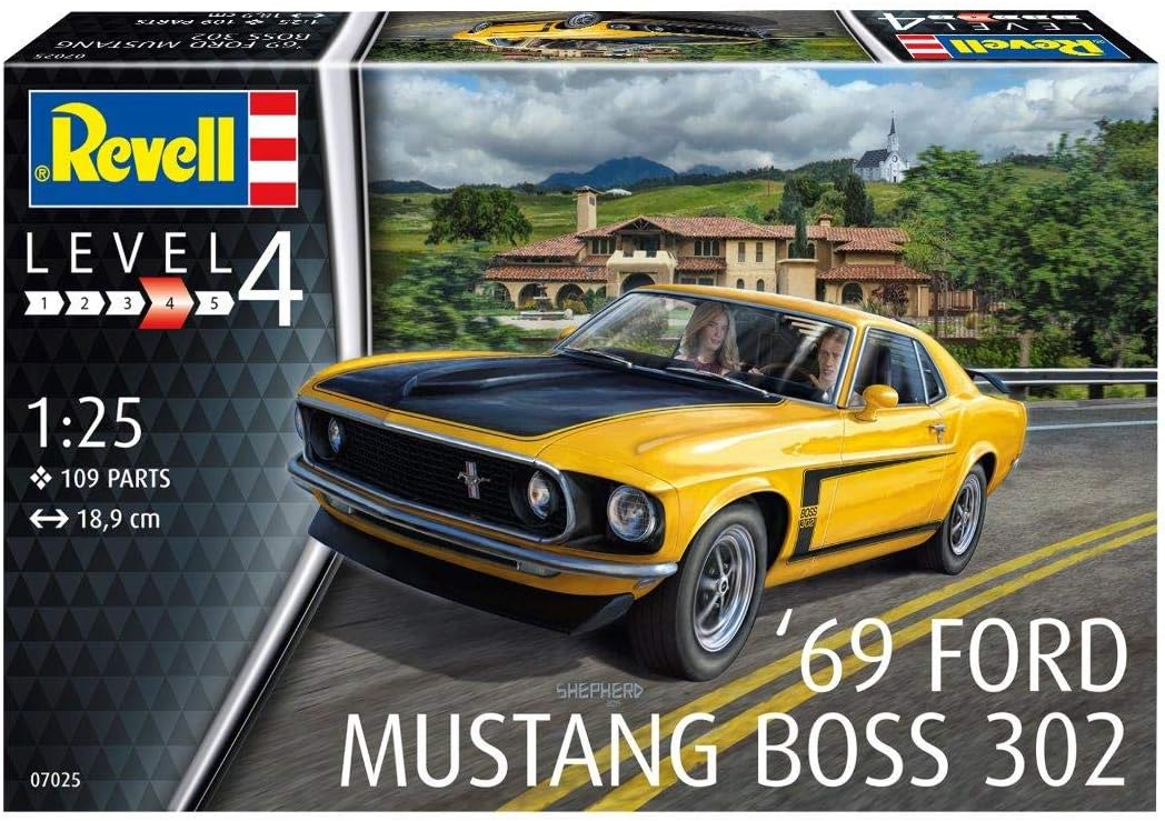 Revell RV07025 1969 Boss 302 Mustang Plastic Model kit
