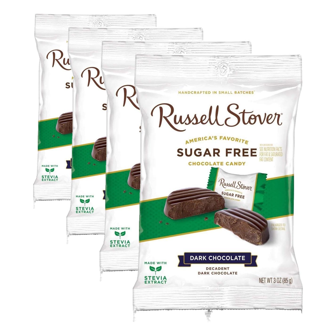 Russell Stover Sugar Free Dark Chocolate Medallions, 3 oz. Bag (270215)