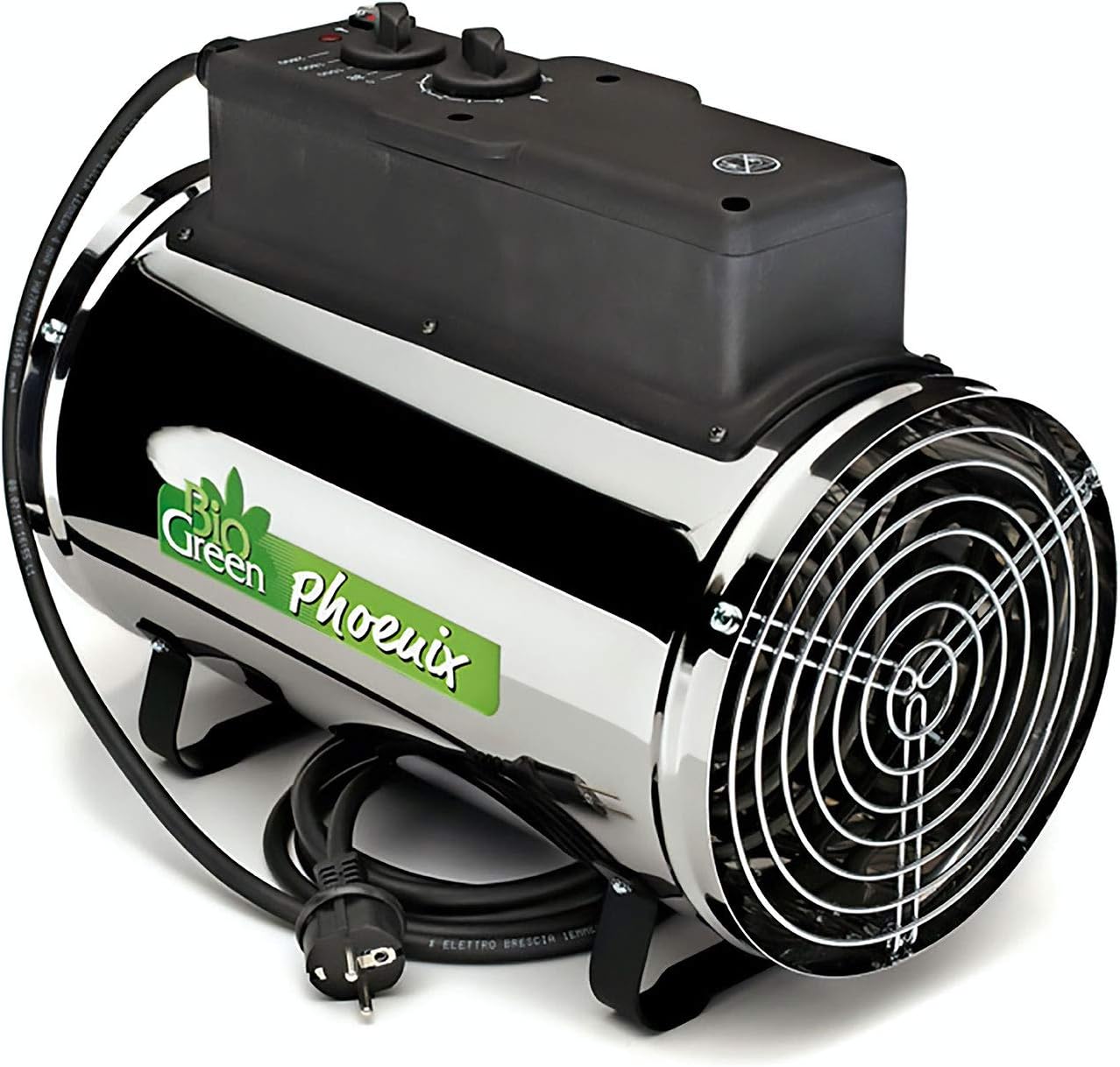 Bio Green PHX 2.8/US Phoenix Greenhouse Heater – 220-240V - 9553 BTU Stainless Steel – Electric Heating and Cooling System for Greenhouse, Shed