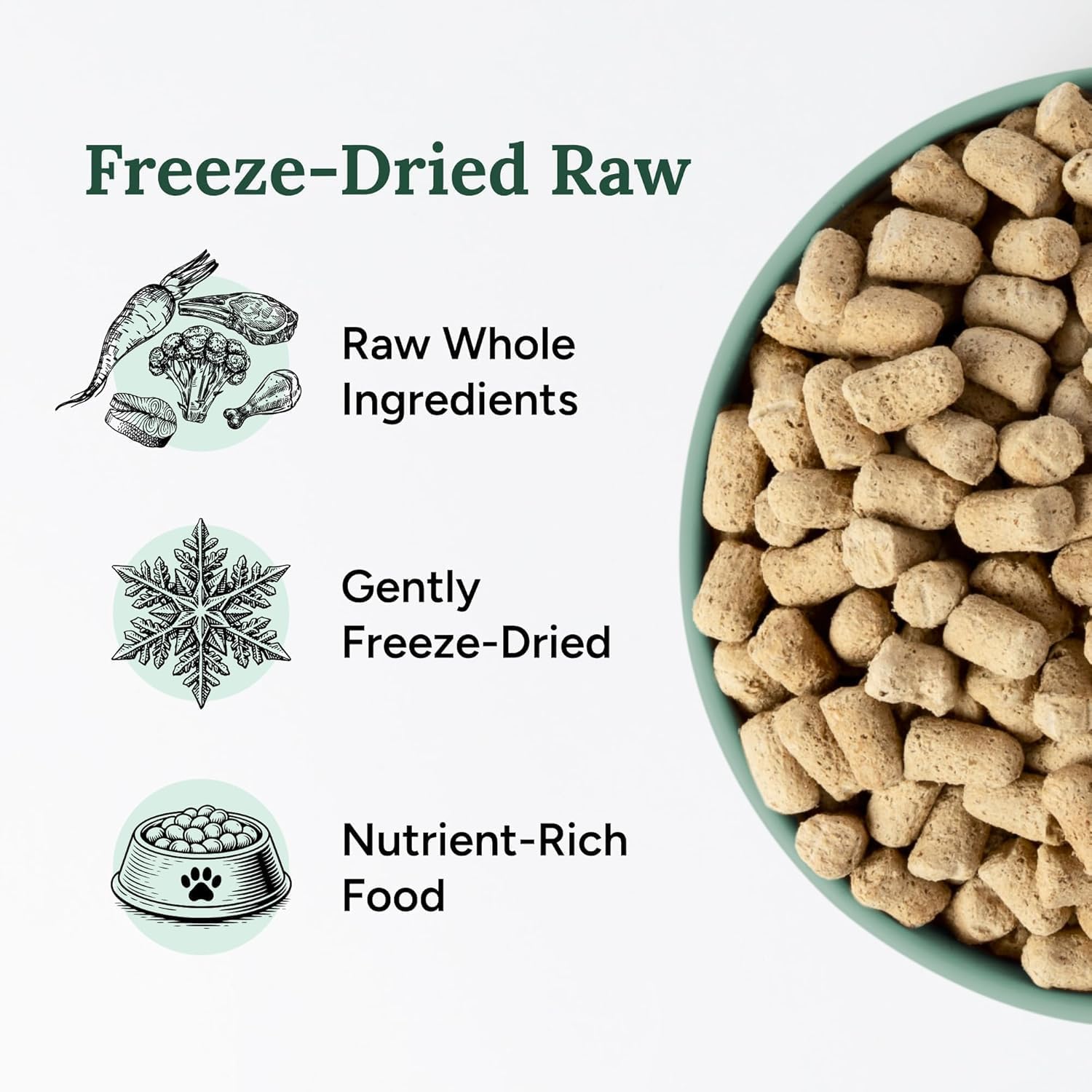 360 Pet Nutrition Freeze-Dried Raw Dog Food – Multi-Protein with Beef, Chicken, Fish, Liver & Organs
