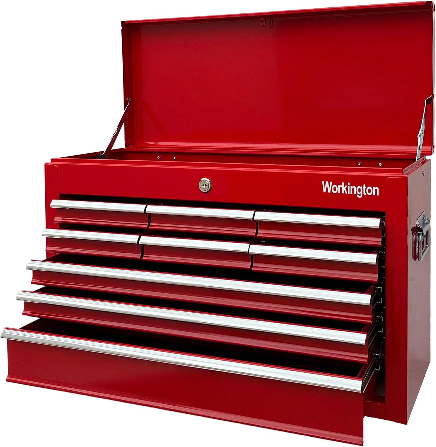 Workington Portable Metal Tool Chest with 9 Drawers, 24" 9-Drawer Tool Chest Cabinet with Ball Bearing Drawer Slides