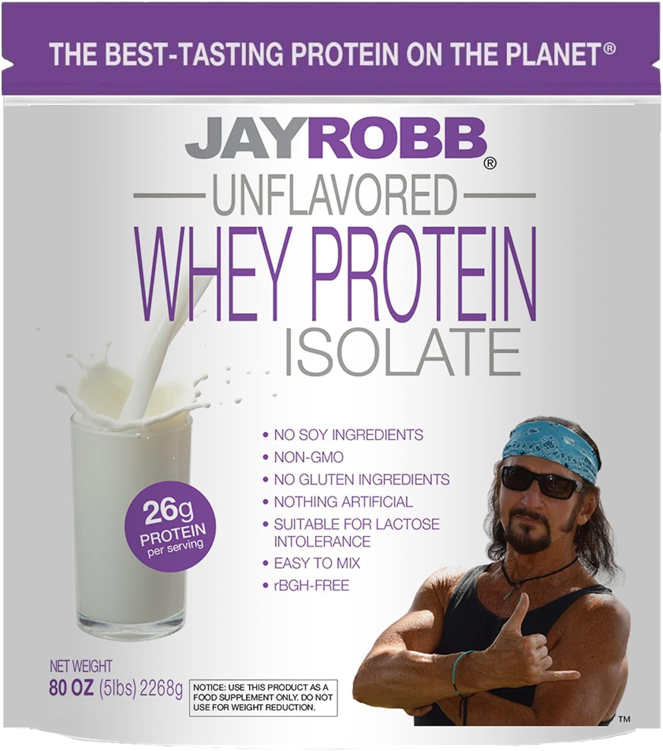 JAYROBB Whey Protein (5 Pound, Vanilla)