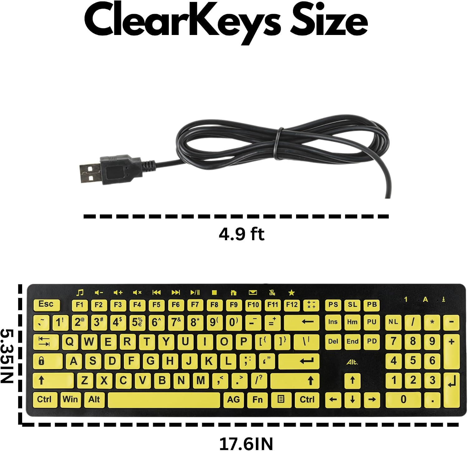 Clevy Large Print Computer Keyboard