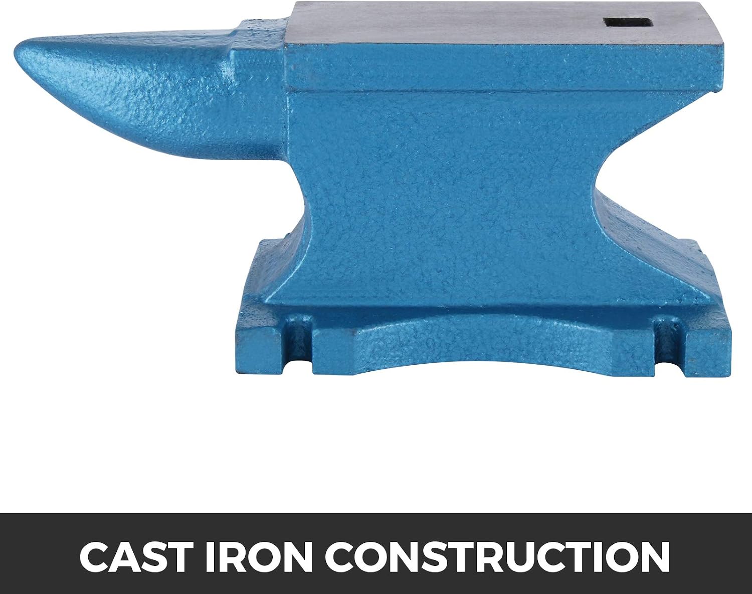 VEVOR Blacksmith Anvil 55 lbs (25 kg) Single Piece of Iron with Square Holes Ideal for Metalurgical and Blacksmiths in Metal Workshop and for