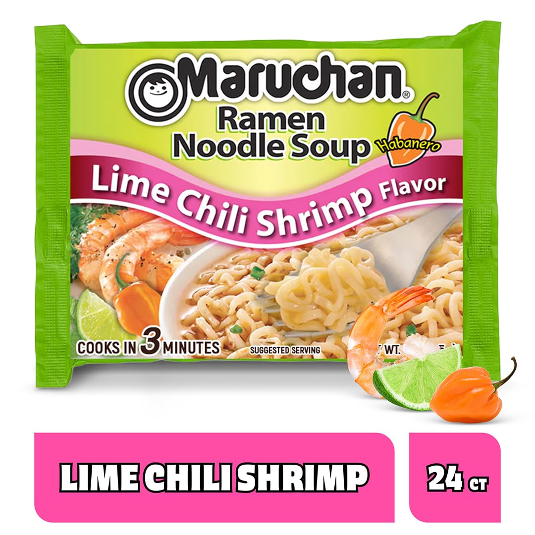 Maruchan Ramen Noodle Soup, Pork Flavor – Japanese-Style Instant Noodles, Quick & Easy Meal for Kids, Students & Busy Families – 3 Oz. (24 Pack)
