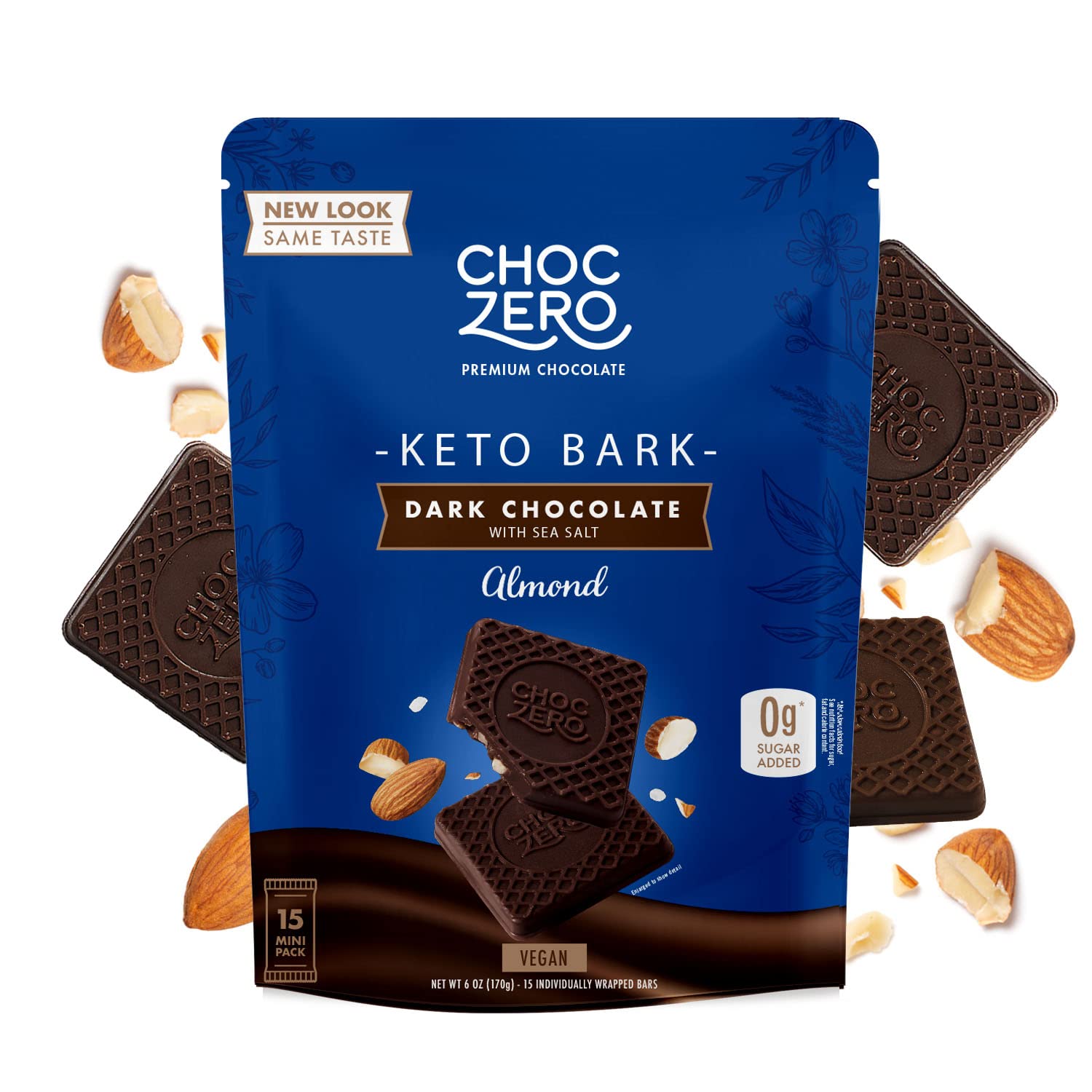 Choczero, Bark Almond Dark Chcolate Sea Salt, 6 Ounce