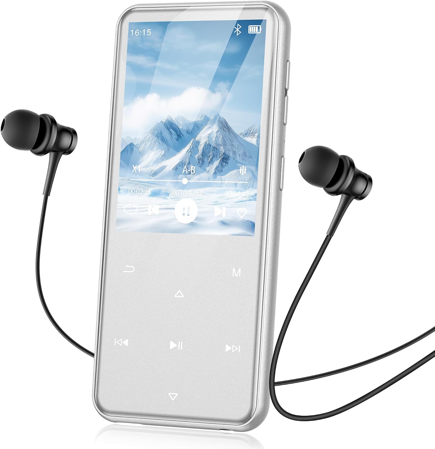 AGPTEK 64GB MP3 Player with Bluetooth, M3 2.4'' Player with Speaker | with FM Radio, Touch Buttons, Supports Up to 128GB(Purple)