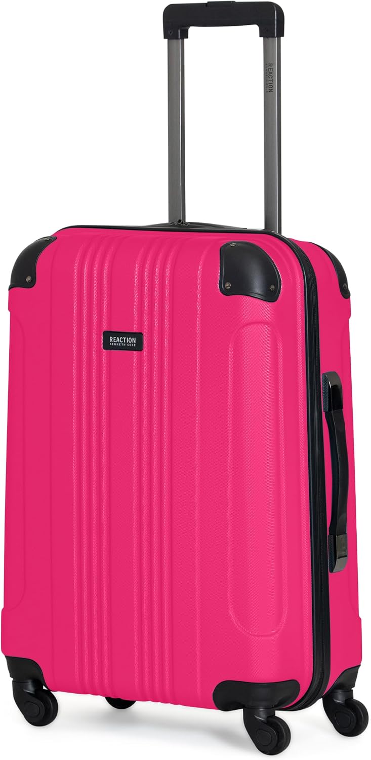 Kenneth Cole REACTION Out of Bounds Lightweight Hardshell 4-Wheel Spinner Luggage, Teal, 20-Inch Carry On