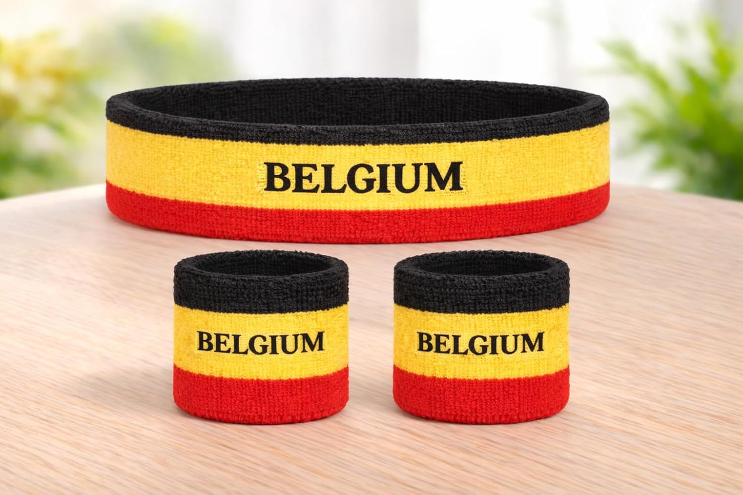 Suddora Country Headband & Wristbands Set (Includes 2 Wrist & 1 Head Sweatband), Highly Moisture Wicking