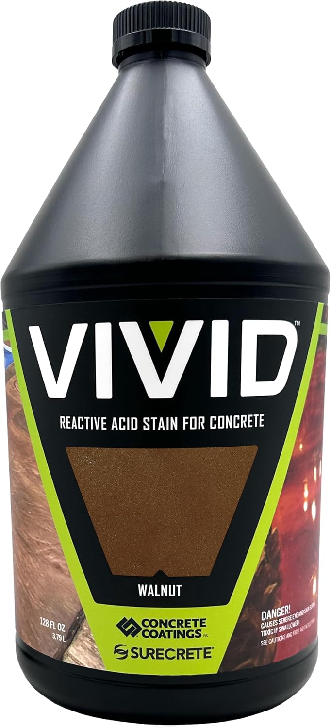 CC Concrete Coatings Vivid Acid Stain for Concrete | Weathered Terracotta | 4 oz Tester