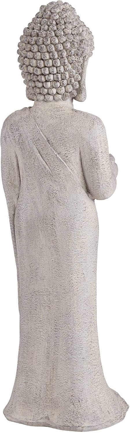 John Timberland Standing Buddha 32" High Gray Indoor-Outdoor Statue | Sculpture Zen Asian Japanese Garden Decor Front Porch Patio Yard Outside Home
