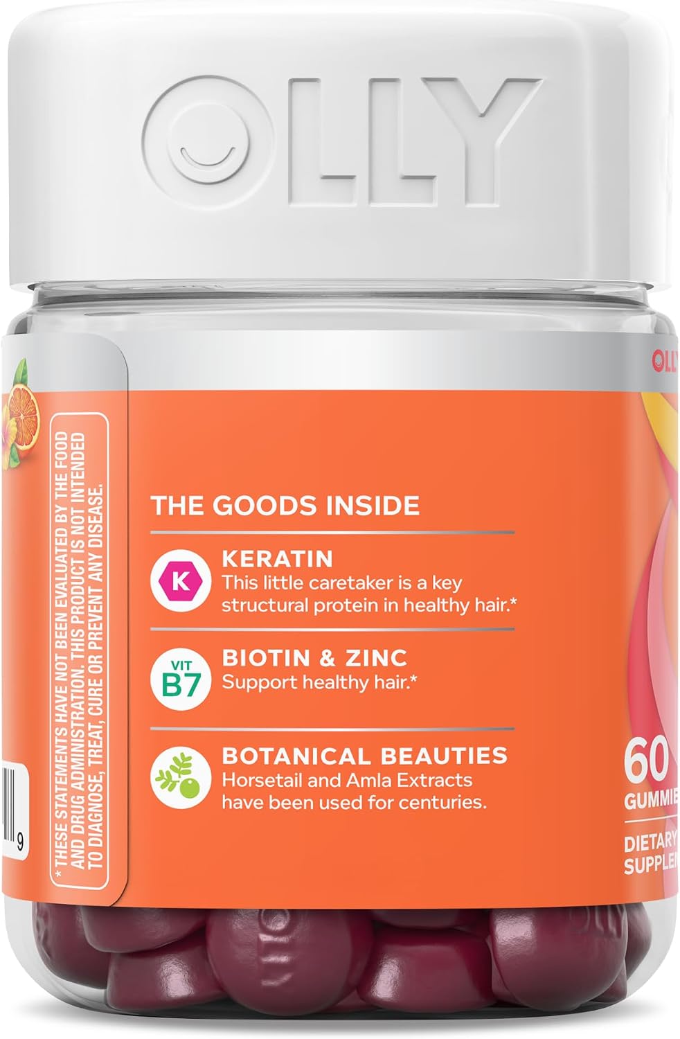 OLLY Heavenly Hair, Supports Healthy Hair,* Keratin, Biotin - 60 Count