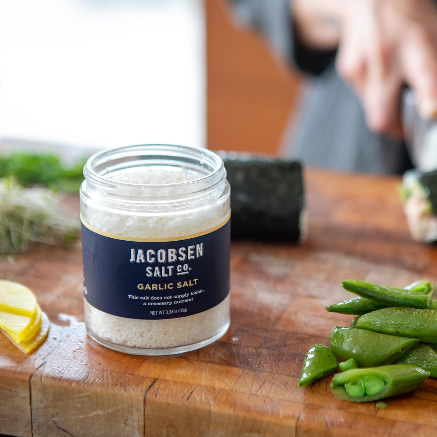 Jacobsen Salt Co. Black Garlic Salt, Kosher, Non-GMO, Umami - 2.5 Oz | Steak Seasoning, Non-Iodized, Made in USA, Sweet Umami Flavored, Kosher Sea Salt, Infused with Garlic