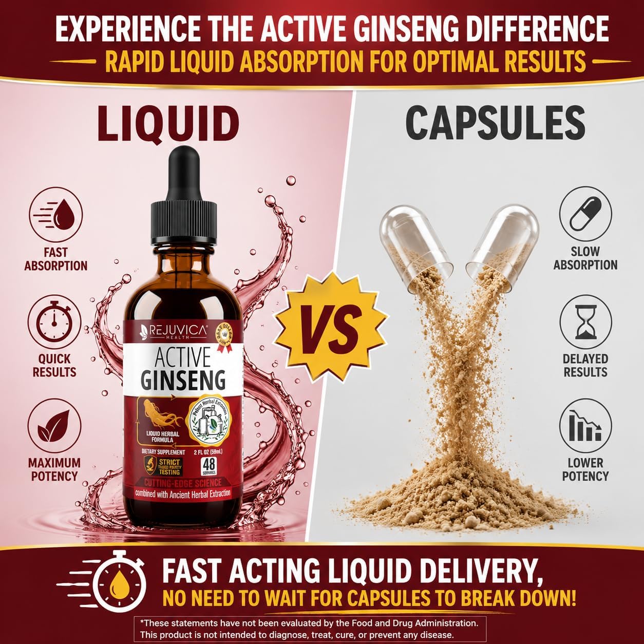 Active Ginseng - Korean Red Panax Ginseng - Natural Ginsenosides & GMO-Free