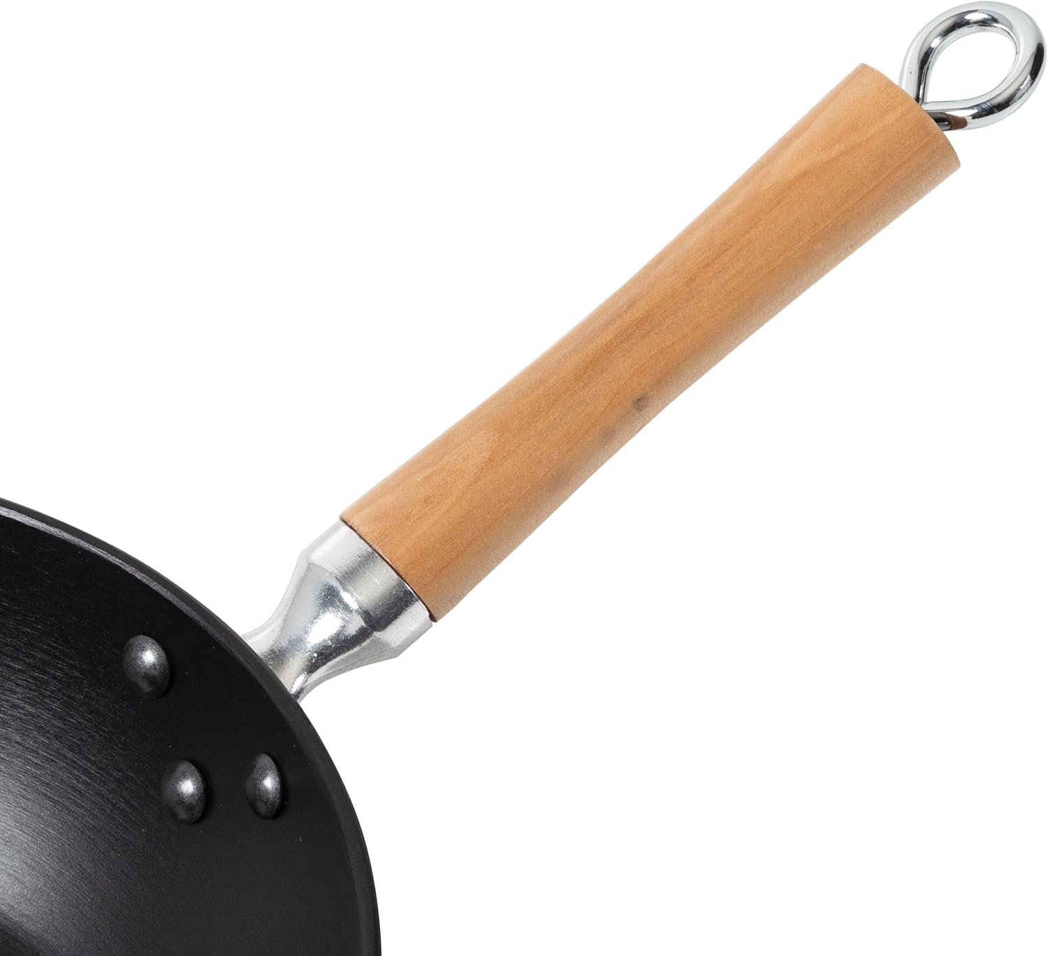 JOYCE CHEN Professional Series 14-Inch Cast Iron Wok with Maple Handle