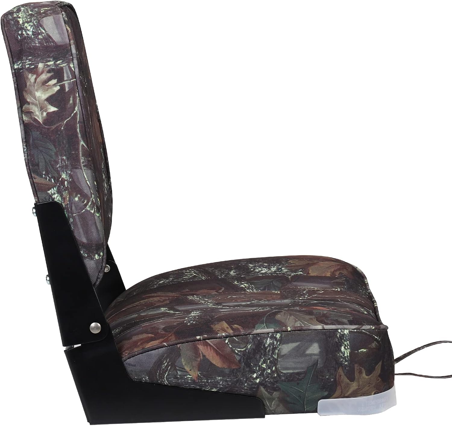 Leader Accessories Classic Low Back Folding Fishing Boat Seat Boat Chairs | Marine Boat Chairs With Thick Cushion, Aluminum Hinge, Use universal 5"x5" Mount, Fits Jon/Bass/Pontoon Boats