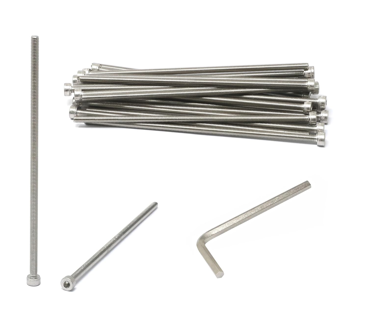 iexcell 20 Pcs M8 x 30/35/40/45/50 mm Stainless Steel 304 Hex Socket Head Cap Screws Bolts Assortment, Fully Threaded