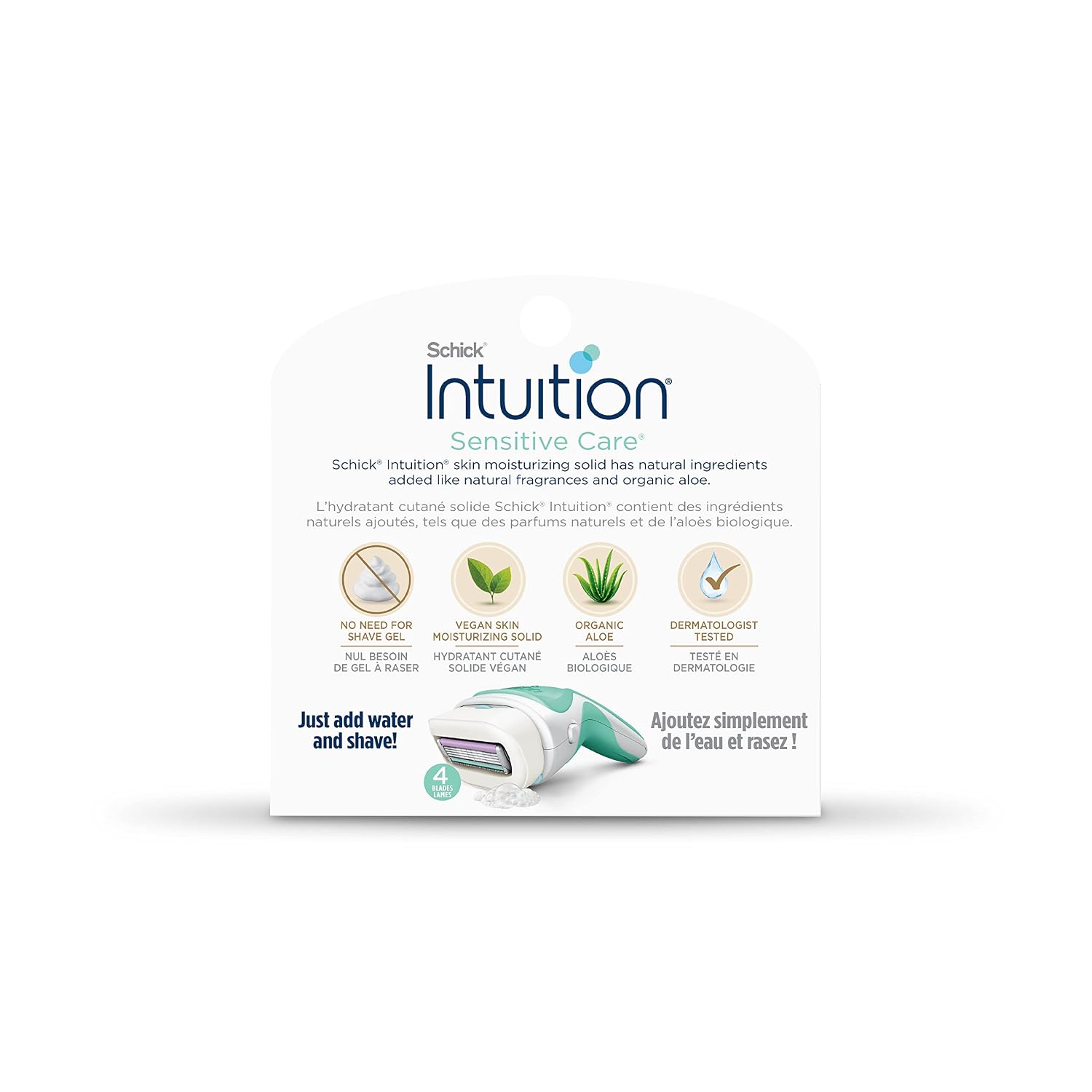 Schick Intuition Sensitive Skin Womens Razor Refills with Vitamin E & Aloe, 3 Count