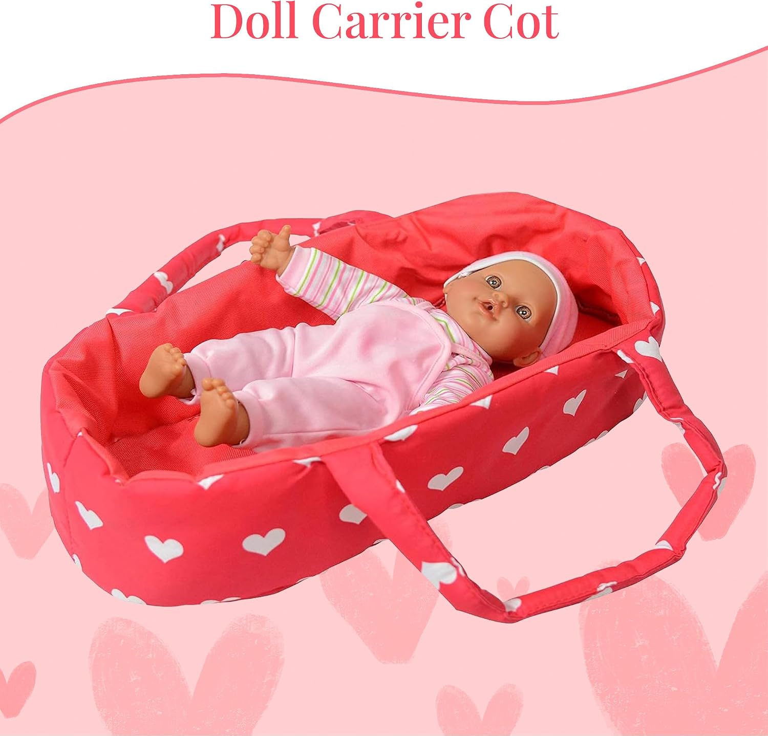 Baby Doll Stroller Play Set, 3-in-1 Babydoll Stroller with Removable Bassinet Baby Carriage for Dolls Toy Doll Stroller for Toddlers 3-4 Years,