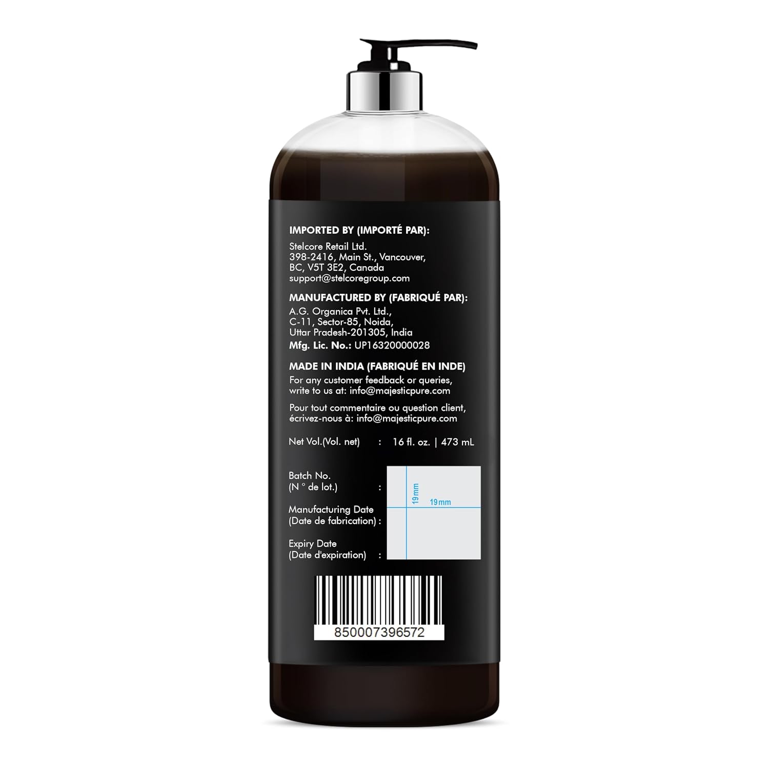Majestic Pure Jamaican Black Castor Oil, 100% Natural Oil - 16 Fl Oz