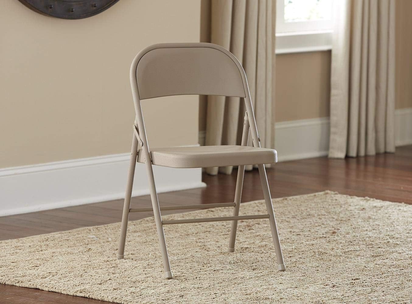 Cosco All Steel Folding Chair Antique Linen (4-pack)