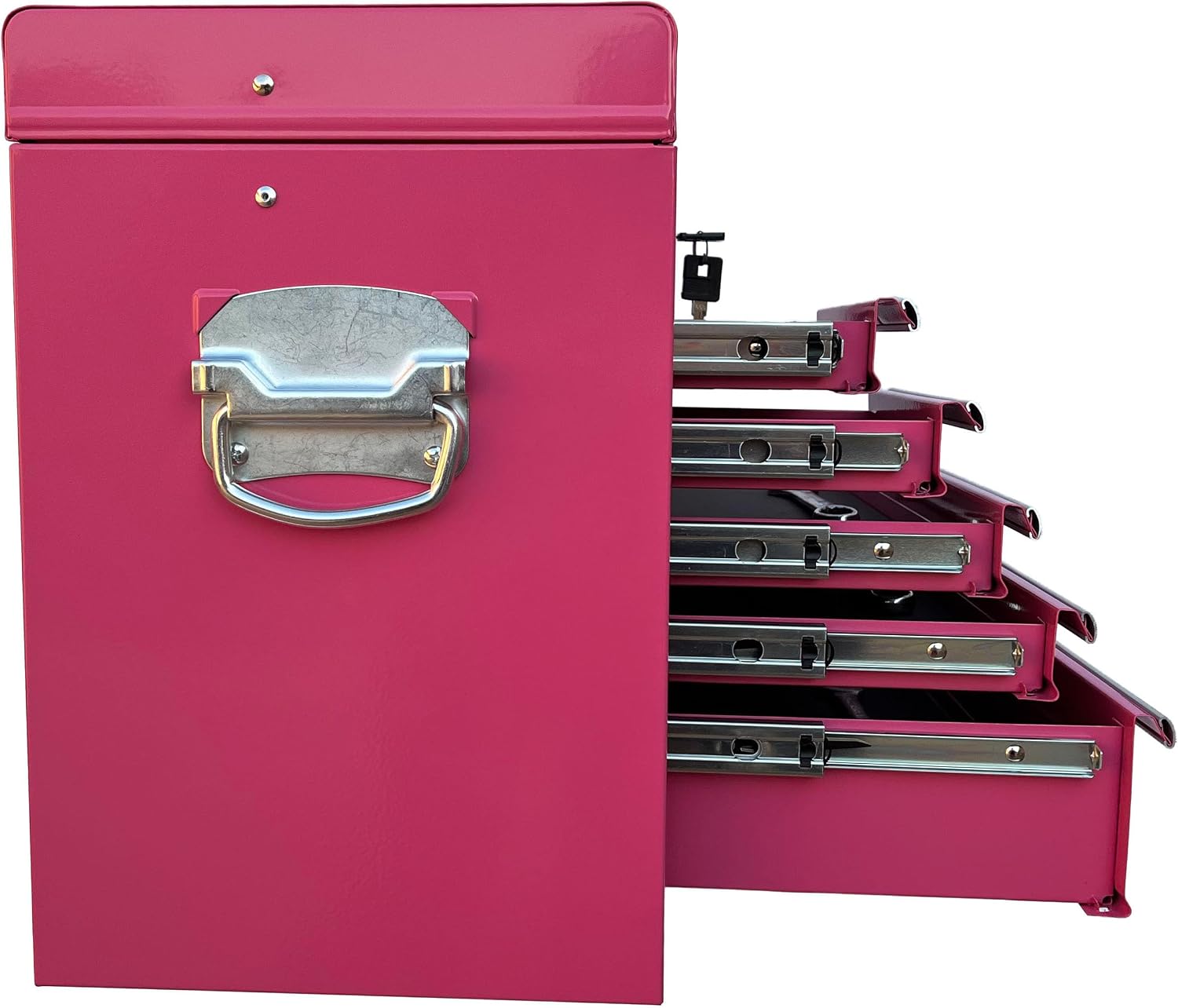 Workington Portable Metal Tool Chest with 9 Drawers, 24" 9-Drawer Tool Chest Cabinet with Ball Bearing Drawer Slides