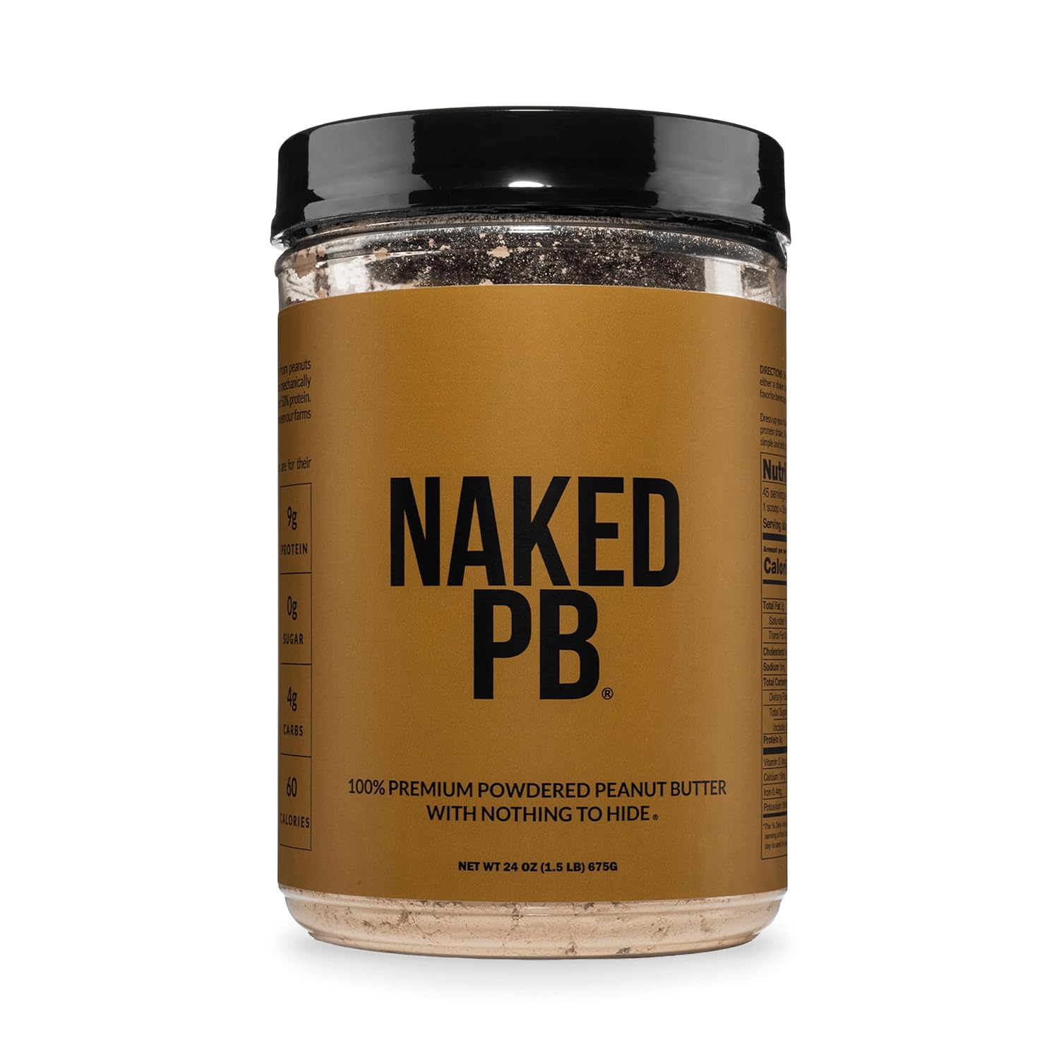 2 LB Powdered Peanut Butter from US Farms – Bulk, Only 1 Ingredient - Roasted Peanuts, Vegan, No Additives, Preservative Free, No Salt, No Sugar - 76 Servings - NAKED PB
