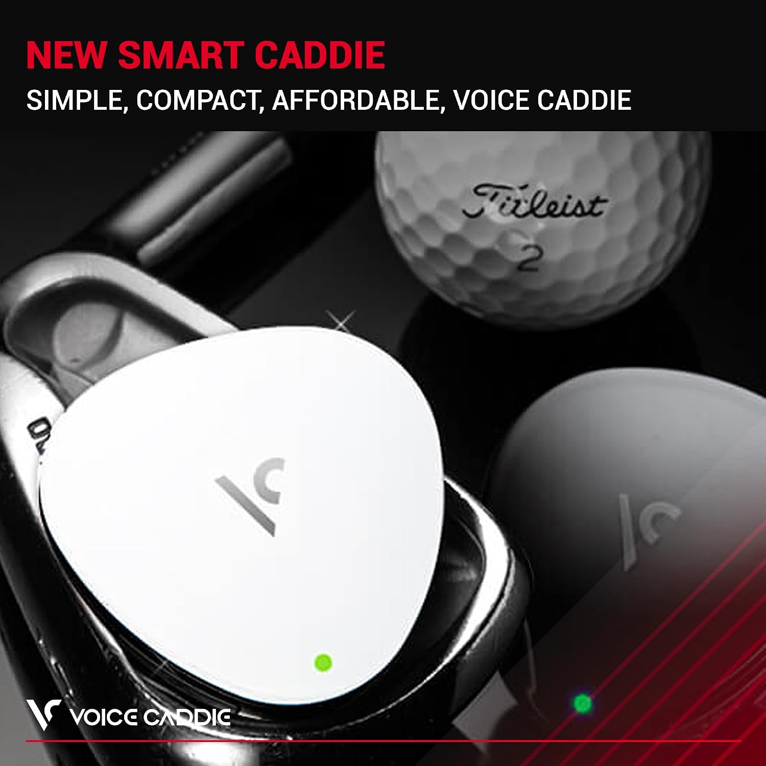 Voice Caddie VC300SE Golf GPS Rangefinder | Voice Output of Distance at Click of Button | Front, Middle, Back of Green Info | Over 40