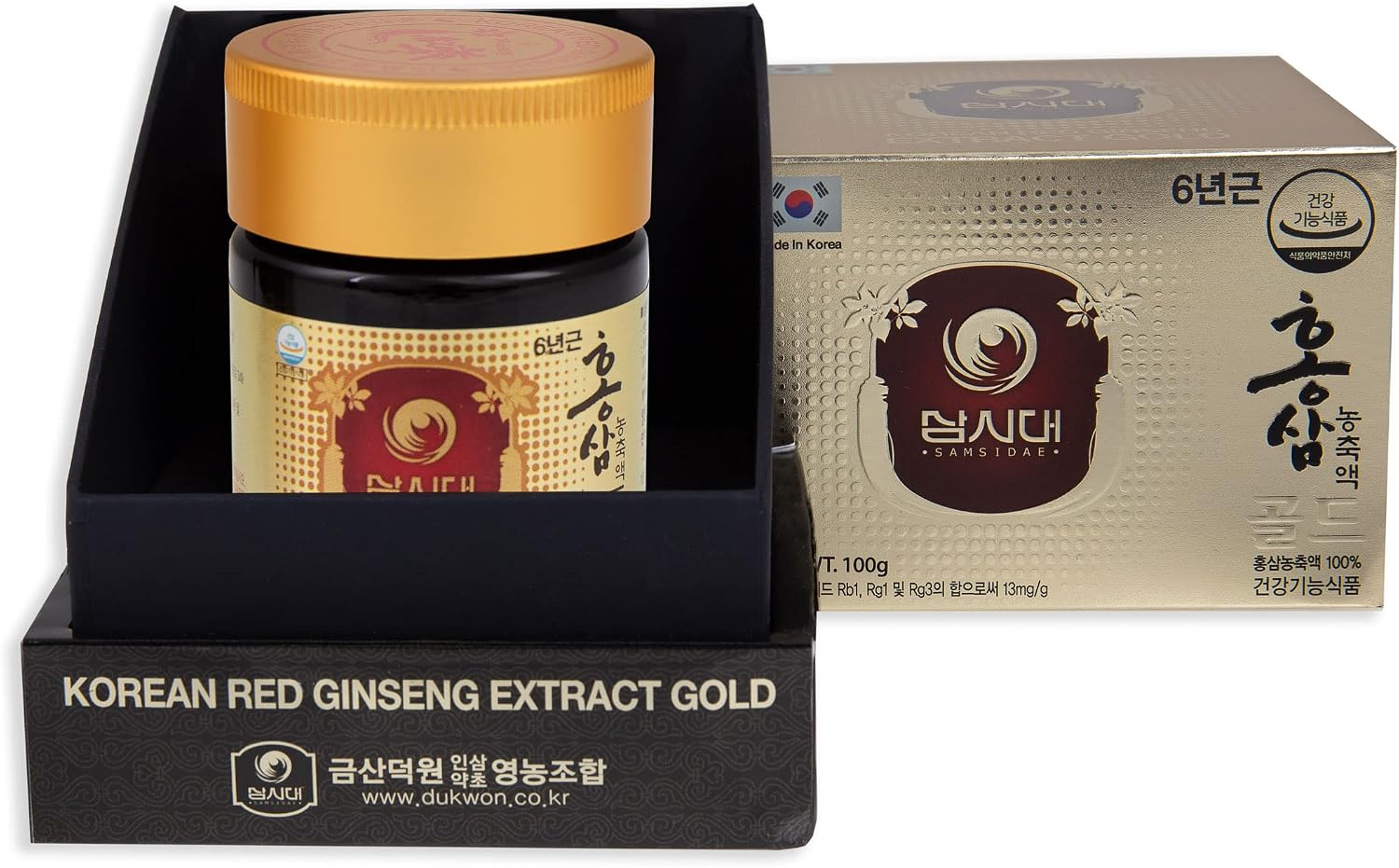 SAMSIDAE Korean Red Ginseng Extract Gold 100g, 6-Year