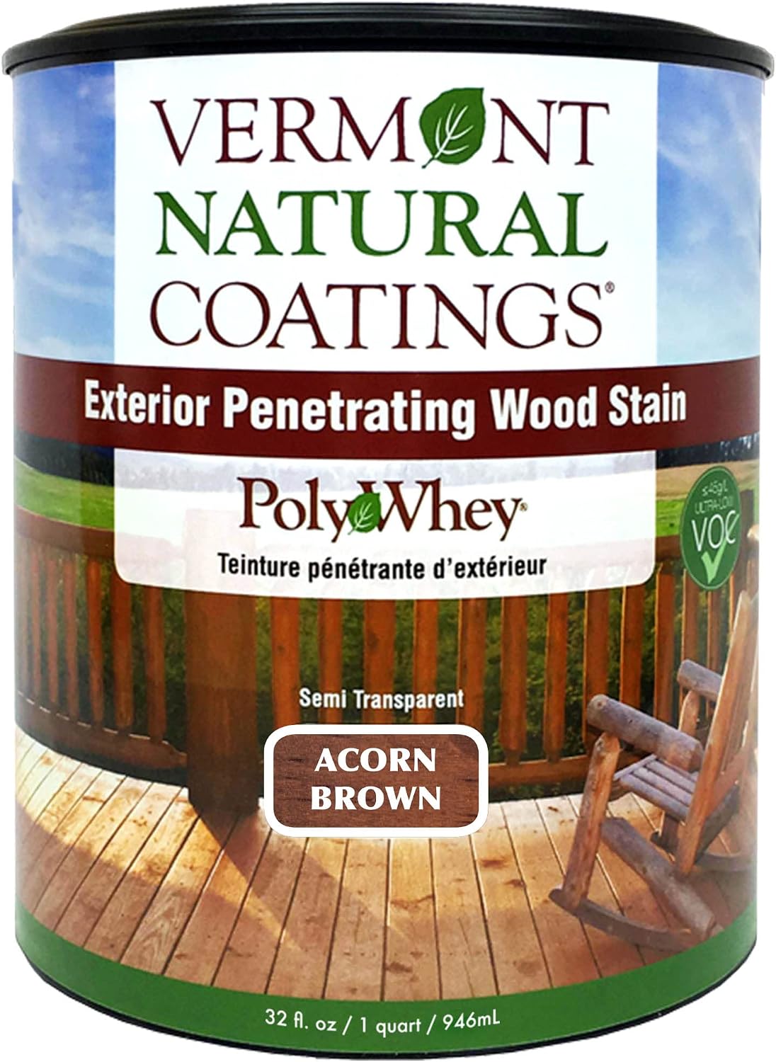 Vermont Natural Coatings PolyWhey Exterior Penetrating Stain - Lakeside Cedar - Gallon